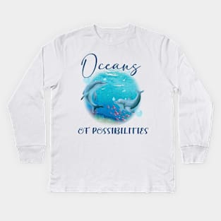 summer reading 2022 oceans sublimation Kids Long Sleeve T-Shirt